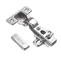 Петля полунакладная GTV ZP-COCA8450-BE клиповая без пружины, с ответной планкой H-0 45мм, без еврошурупа — купить оптом и в розницу в интернет магазине GTV-Meridian.